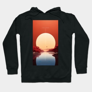 an abstract print of a sunset in space Hoodie